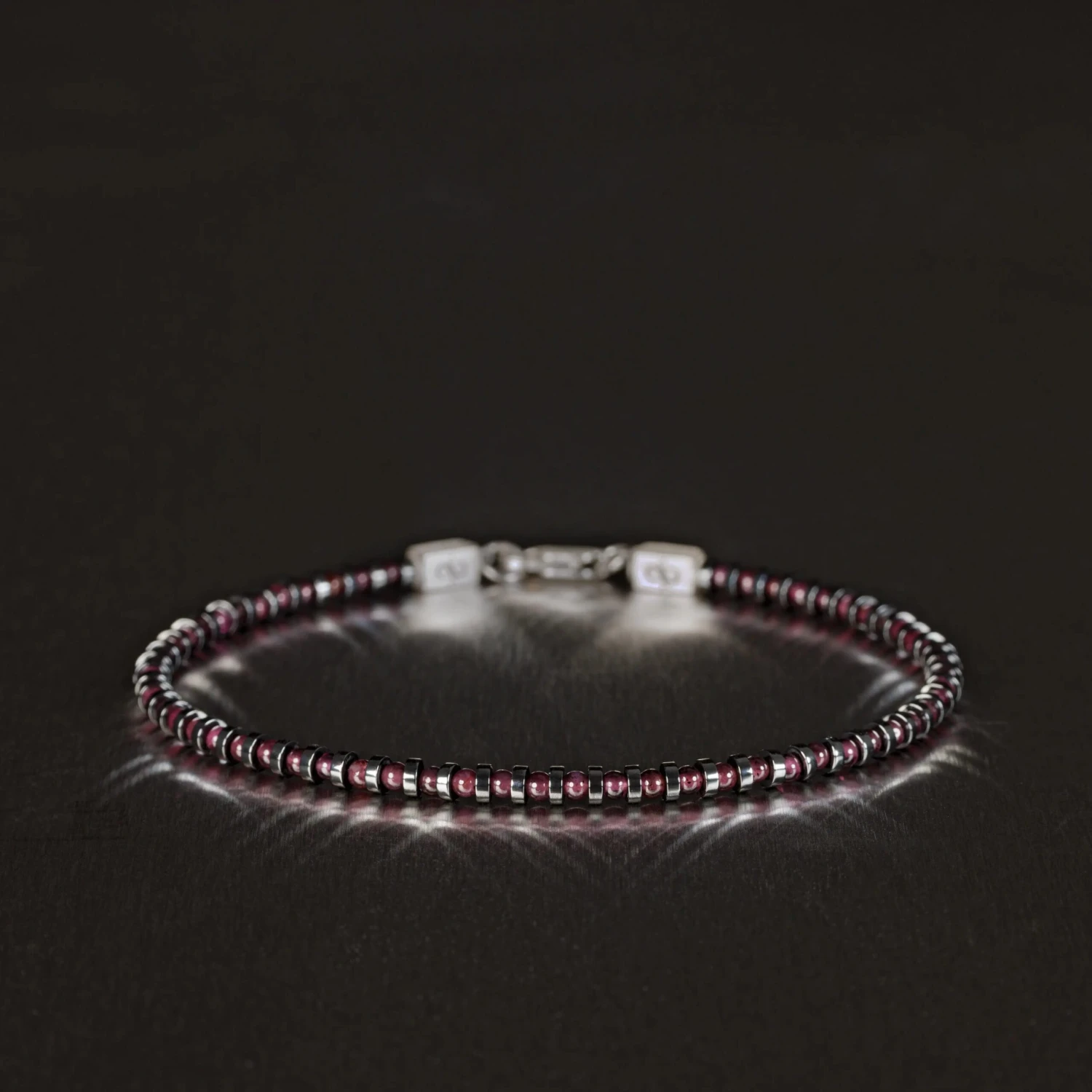 Red Garnet Bracelet XIII (2mm) 1 Red Garnet Bracelet XIII (2mm)