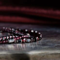 Red Garnet Bracelet XII (2mm) -Aurum Brothers Red garnet pack 1 deb61f13 811b 4727 b10c e5fe5b98a908