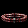 Red Silver & Hematite Bracelet IX (6mm)