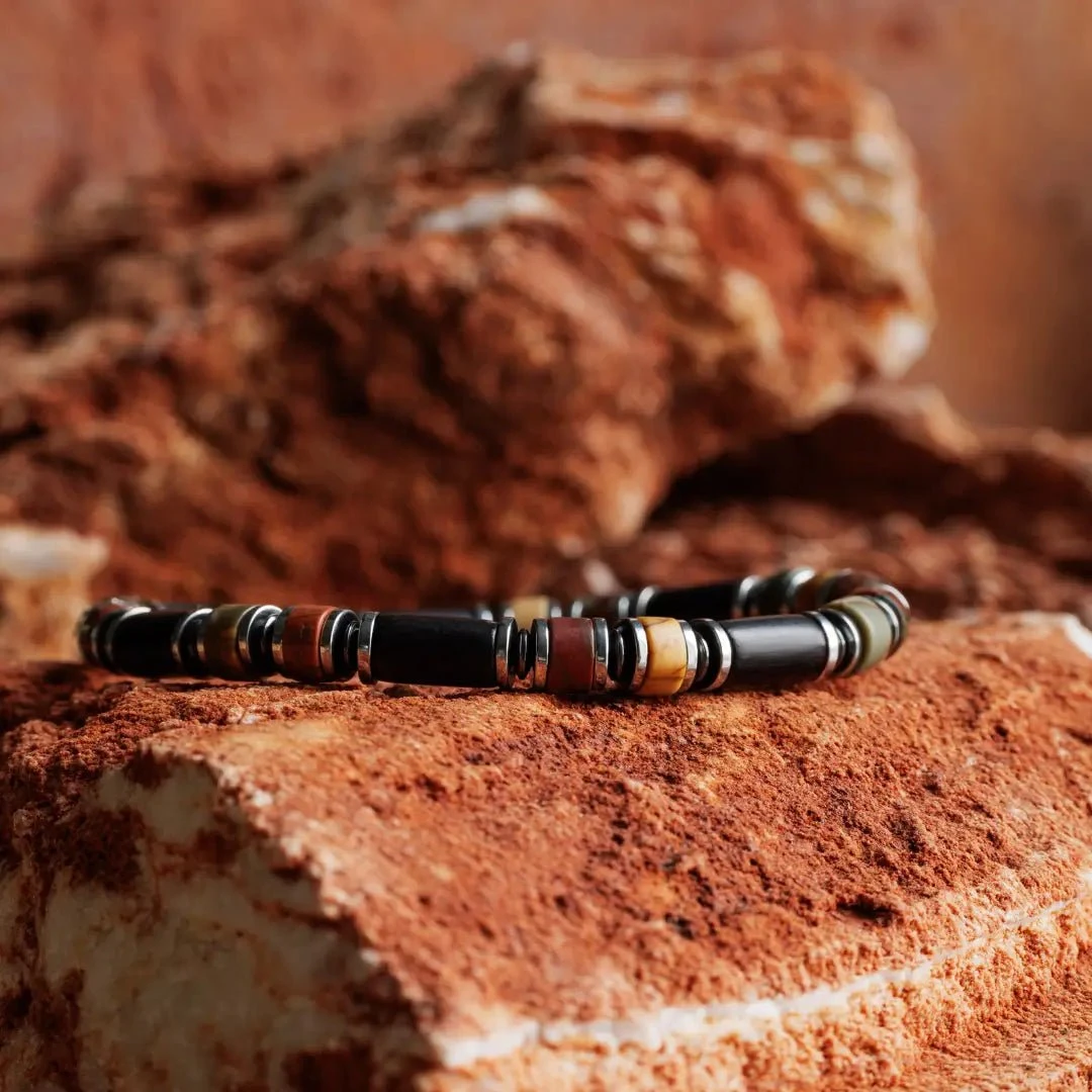 Red Creek Jasper - Ebony Wood Bracelet I (6mm) 3 Red Creek Jasper - Ebony Wood Bracelet I (6mm) - Image 3