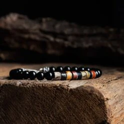 Red Creek Jasper/Blue Tiger Eye - Black Tourmaline Bracelet III (6mm) -Aurum Brothers Redcreekjas bluetiger tourmalineIII3 jpg