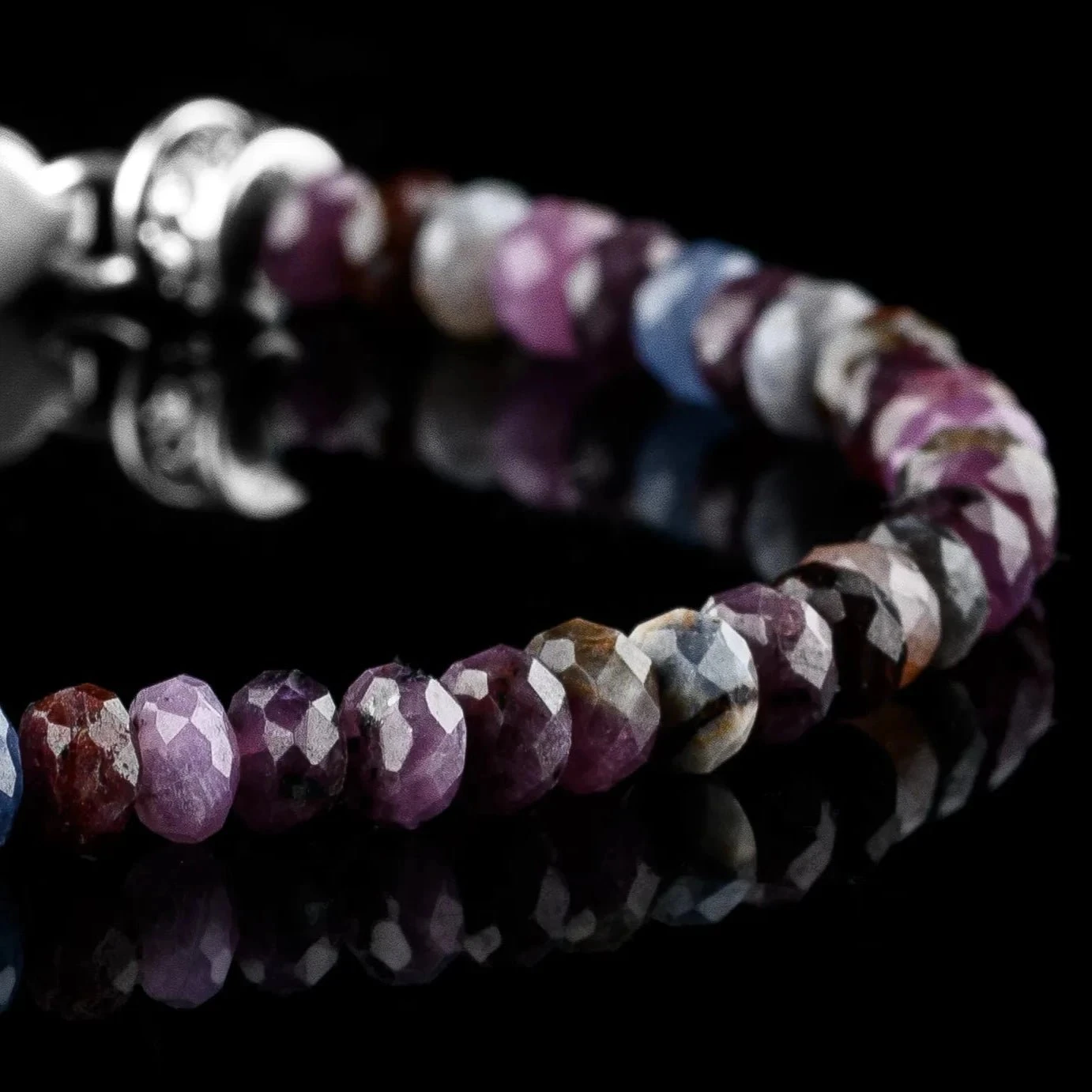 Multicolor Sapphire-Ruby Bracelet I (5mm) 2 Multicolor Sapphire-Ruby Bracelet I (5mm) - Image 2