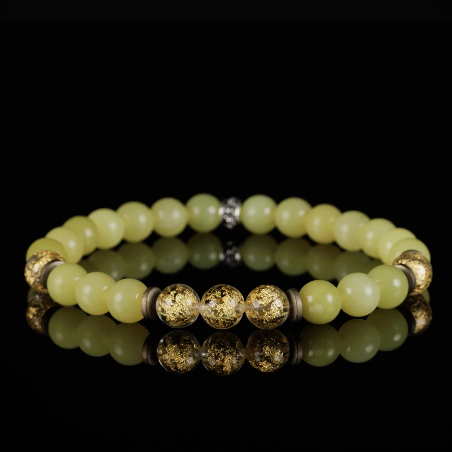 Golden Murano - Serpentine Bracelet III (8mm) 1 Golden Murano - Serpentine Bracelet III (8mm)