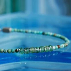 Turquoise - Emerald Bracelet IV (2-4mm) -Aurum Brothers Turquoise Emerald IV 1