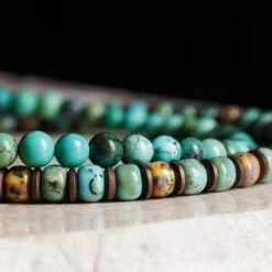 Camel-Turquoise Hematite Bracelet V (4mm) -Aurum Brothers Turquoise camel turq hema 1
