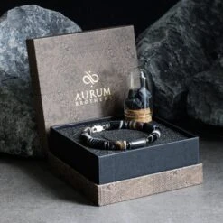 Tuxedo Agate Bracelet I (8mm) -Aurum Brothers TuxedoagateI8mm3