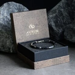 Tuxedo Agate Bracelet II (6mm) -Aurum Brothers TuxedoagateII2