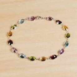 White Gold Multicolor Bracelet IV (7x5mm)
