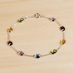 White Gold Multicolor Bracelet II (7x5mm)