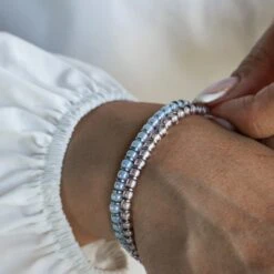 Hematite - Pink Bracelet I (4mm) -Aurum Brothers blue pinkhematite 2