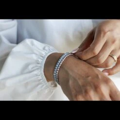 Hematite - Blue Bracelet I (4mm) 9 Hematite - Blue Bracelet I (4mm) -Aurum Brothers blueandpink