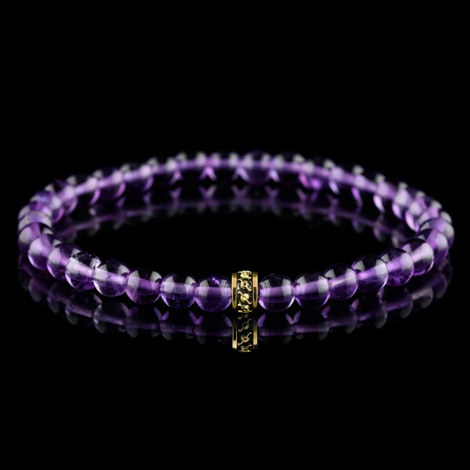 Amethyst Gold Bracelet I (6mm) 1 Amethyst Gold Bracelet I (6mm)
