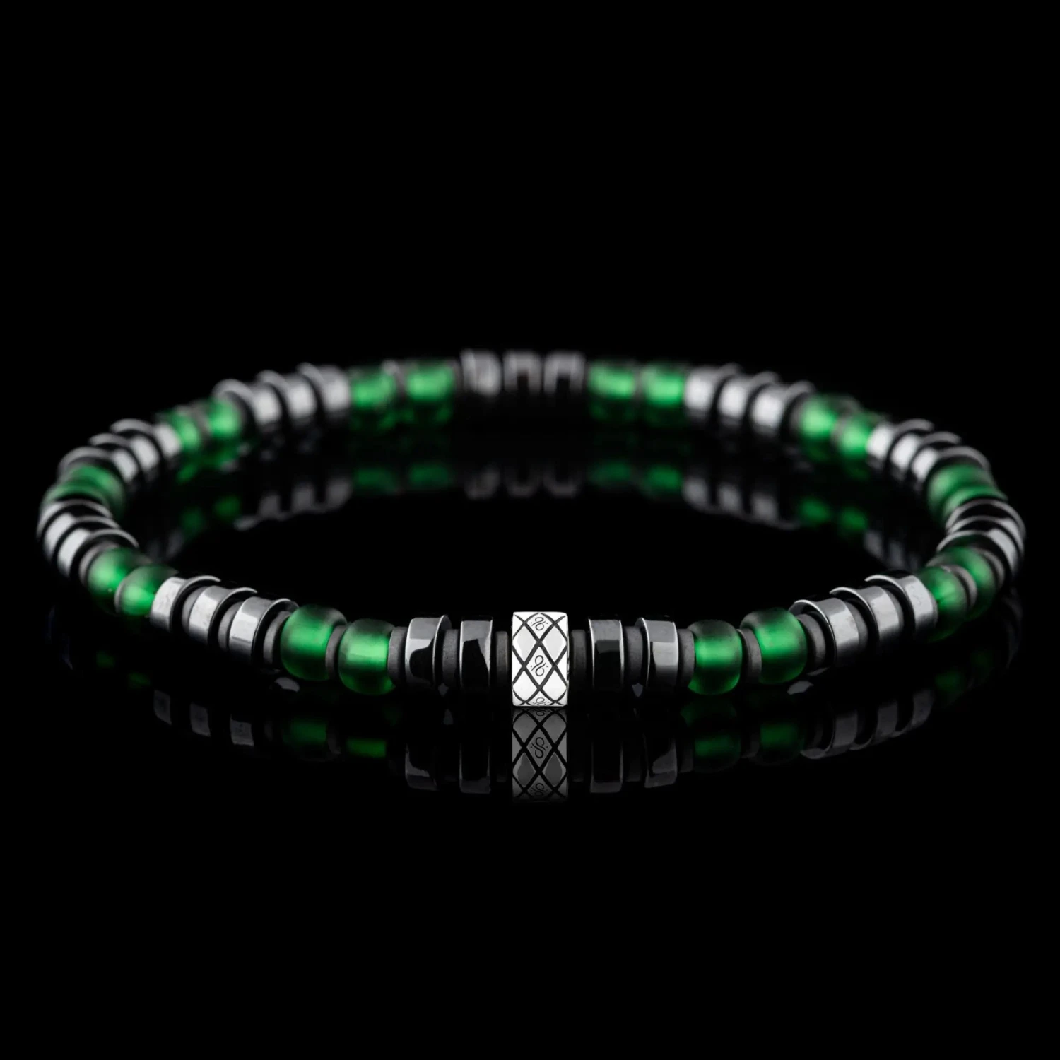 Dark Hematite Green Bracelet II (6mm) 1 Dark Hematite Green Bracelet II (6mm)