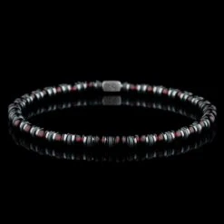 Hematite - Shiny Wine Red Bracelet XXII (4mm)