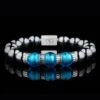 Blue Murano - Hematite Bracelet VI (12mm)