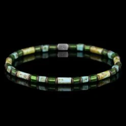 Hematite Mixed Blue/Green Bracelet I (4mm)