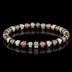 Jade - Aventurine - Fossil - Serpentine Bracelet IV (6mm)