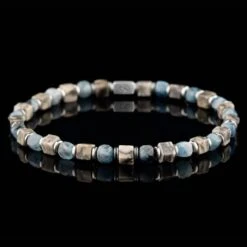Picasso Jasper - Aquamarine Bracelet V (4mm) En