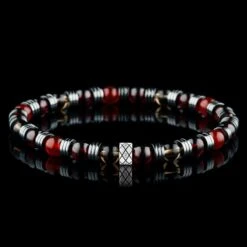 Aurum Brothers 37 Red Garnet - Carnelian - Smoky Quartz Bracelet I (6mm)