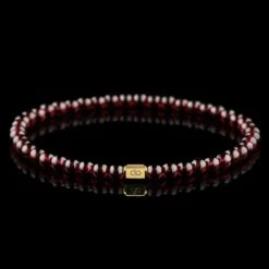 Red Garnet Gold Bracelet I (4mm)