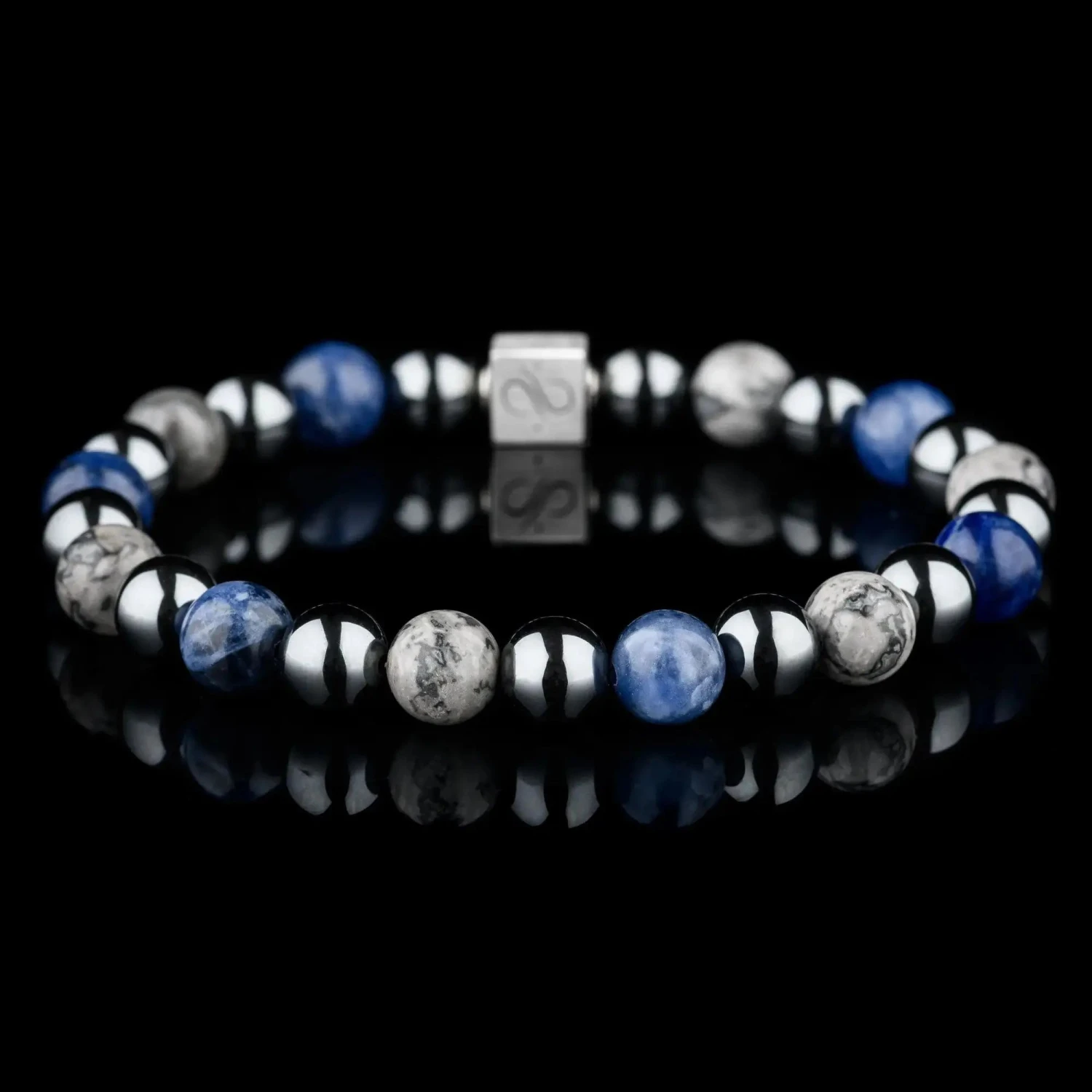 Sodalite-Picasso Jasper-Hematite Bracelet I (8mm) 1 Sodalite-Picasso Jasper-Hematite Bracelet I (8mm)