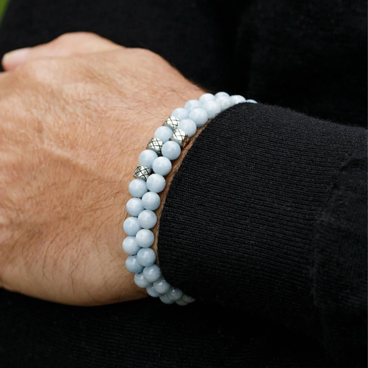 Aquamarine Bracelet IX (6mm) 2 Aquamarine Bracelet IX (6mm) - Image 2