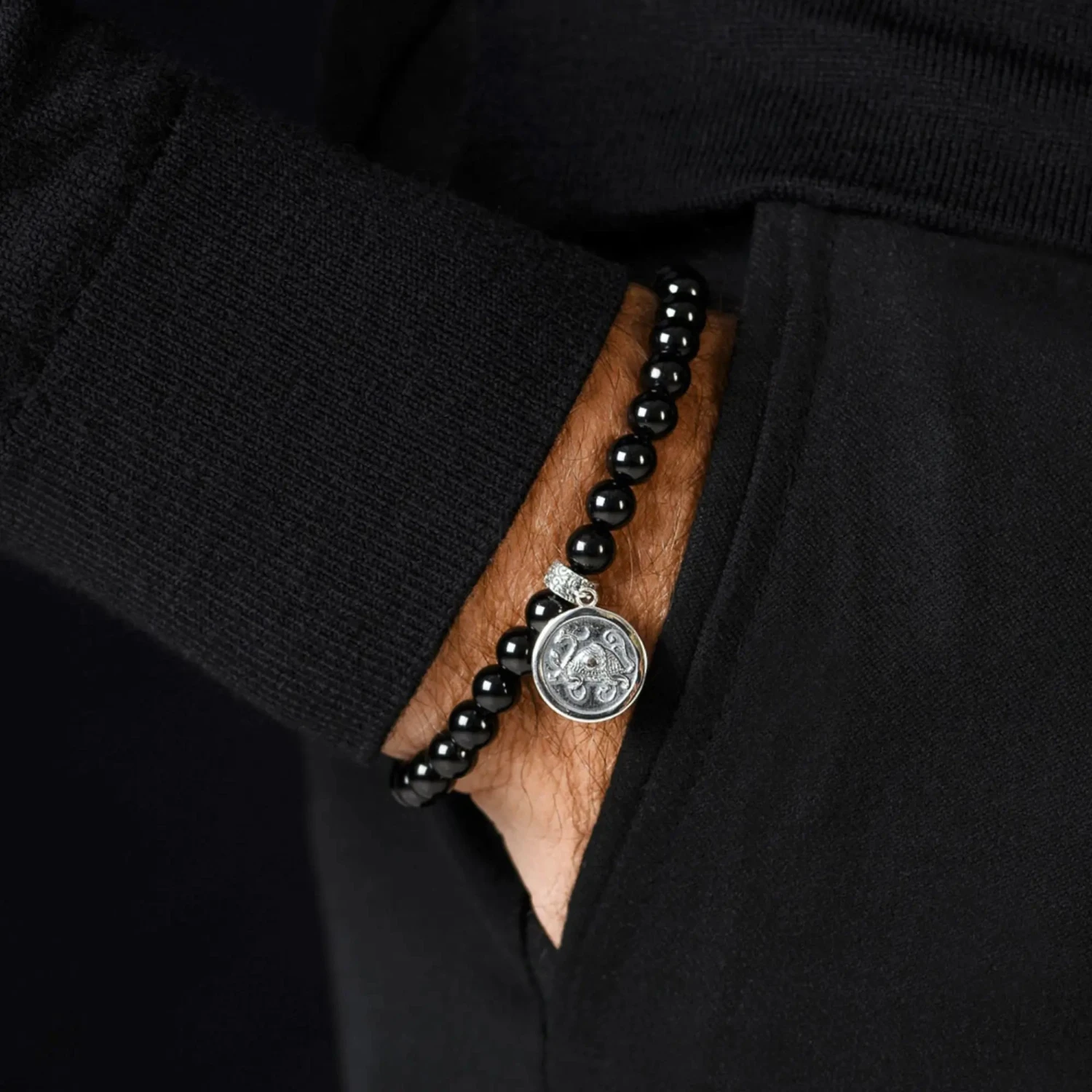 Black Tourmaline - Black Tortoise Bracelet (6mm) 2 Black Tourmaline - Black Tortoise Bracelet (6mm) - Image 2