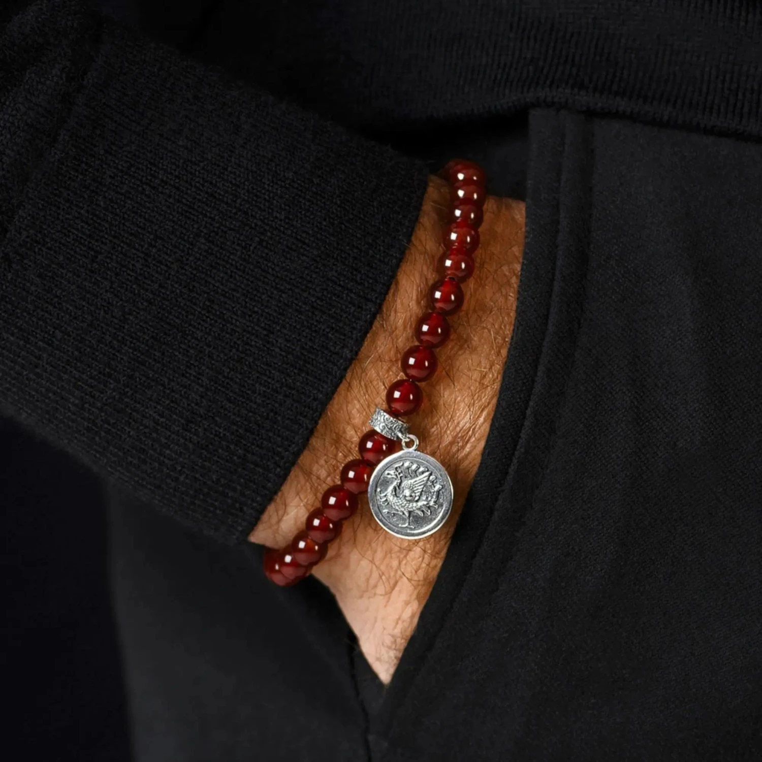 Vermillion Bird Bracelet (6mm) 2 Vermillion Bird Bracelet (6mm) - Image 2