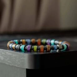 Amazonite-Amethyst-Aventurine-Jade-Labradorite-Landscape Jasper Bracelet IV (6mm) -Aurum Brothers square3 Amazonite Amethyst Aventurine Jade Labradorite LandscapeJasperBraceletIV 6mm 1