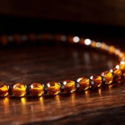 Baltic Amber Bracelet IV (4mm) -Aurum Brothers square3 BalticAmberBraceletIV 4mm