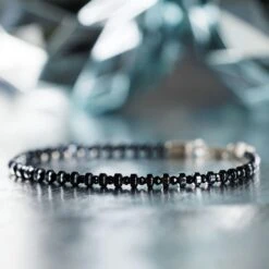 Black Spinel Bracelet IV (2mm) -Aurum Brothers square3 BlackSpinelBraceletIV 2mm