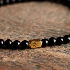 Black Tourmaline Gold Bracelet II (4mm) -Aurum Brothers square3 BlackTourmalineGoldBraceletII 4mm
