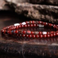 Carnelian Bracelet I (4mm) 6 Carnelian Bracelet I (4mm) -Aurum Brothers square3 Carnelian CubeBraceletI 4mm 1