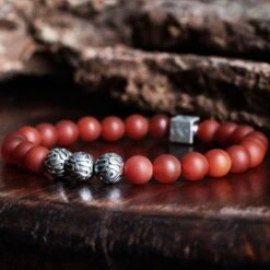 Carnelian Bracelet XIV (8mm) -Aurum Brothers square3 CarnelianBraceletXIV 8mm