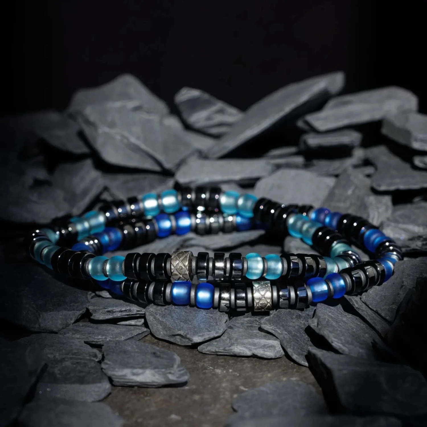 Dark Hematite Blue Bracelet I (6mm) 3 Dark Hematite Blue Bracelet I (6mm) - Image 3