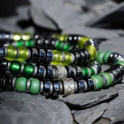 Dark Hematite Green Bracelet II (6mm) 6 Dark Hematite Green Bracelet II (6mm) -Aurum Brothers square3 DarkHematiteGreenBraceletII 6mm