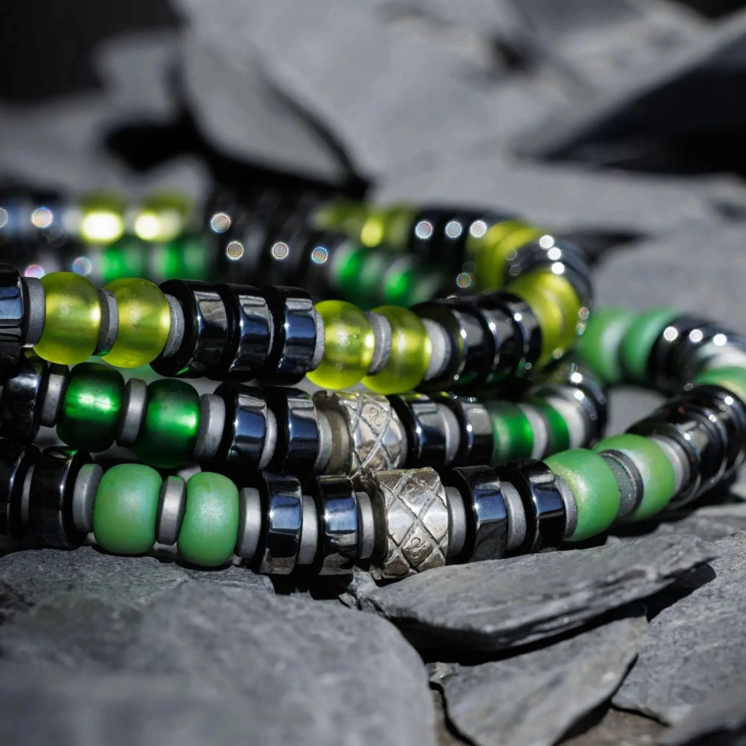 Dark Hematite Green Bracelet II (6mm) 3 Dark Hematite Green Bracelet II (6mm) - Image 3