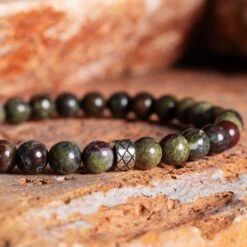 Dragon Blood Jasper Bracelet IX (6mm) -Aurum Brothers square3 DragonBloodJasperBraceletIX 6mm 1