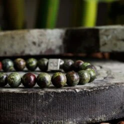 Dragon Blood Jasper Bracelet VI (8mm) -Aurum Brothers square3 DragonBloodJasperBraceletV 8mm