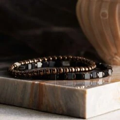 Hematite - Metallic Brown Bracelet XX (4mm) -Aurum Brothers square3 Hematite MetallicBrownBraceletXX 4mm 1