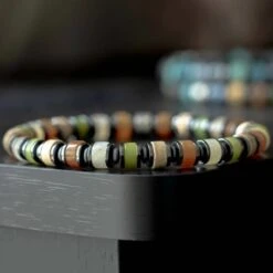 Jade - Aventurine - Fossil - Serpentine Bracelet IV (6mm) -Aurum Brothers square3 Jade Aventurine FossilBraceletIV 6mm