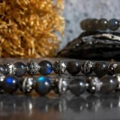 Labradorite Bracelet V (8mm) -Aurum Brothers square3 LabradoriteBraceletV 8mm