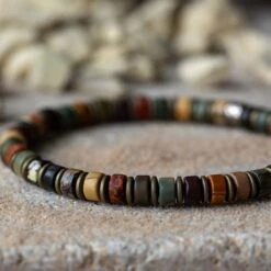 Multicolor Picasso Jasper Bracelet IV (6mm) -Aurum Brothers square3 MulticolorPicassoJasperBraceletIV 6mm 1