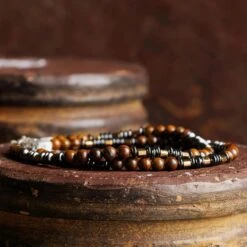 Tiger Iron Bracelet V (4mm) -Aurum Brothers square3 TigerIronBraceletV 4mm