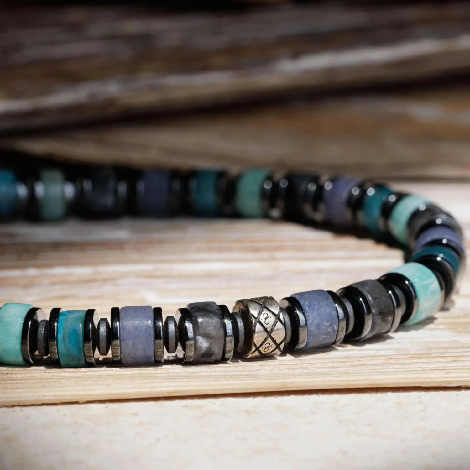 Amazonite-Aventurine-Apatite-Labradorite Bracelet IV (6mm) 4 Amazonite-Aventurine-Apatite-Labradorite Bracelet IV (6mm) - Image 4