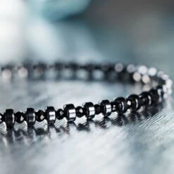 Black Spinel Bracelet IV (2mm) -Aurum Brothers square4 BlackSpinelBraceletIV 2mm