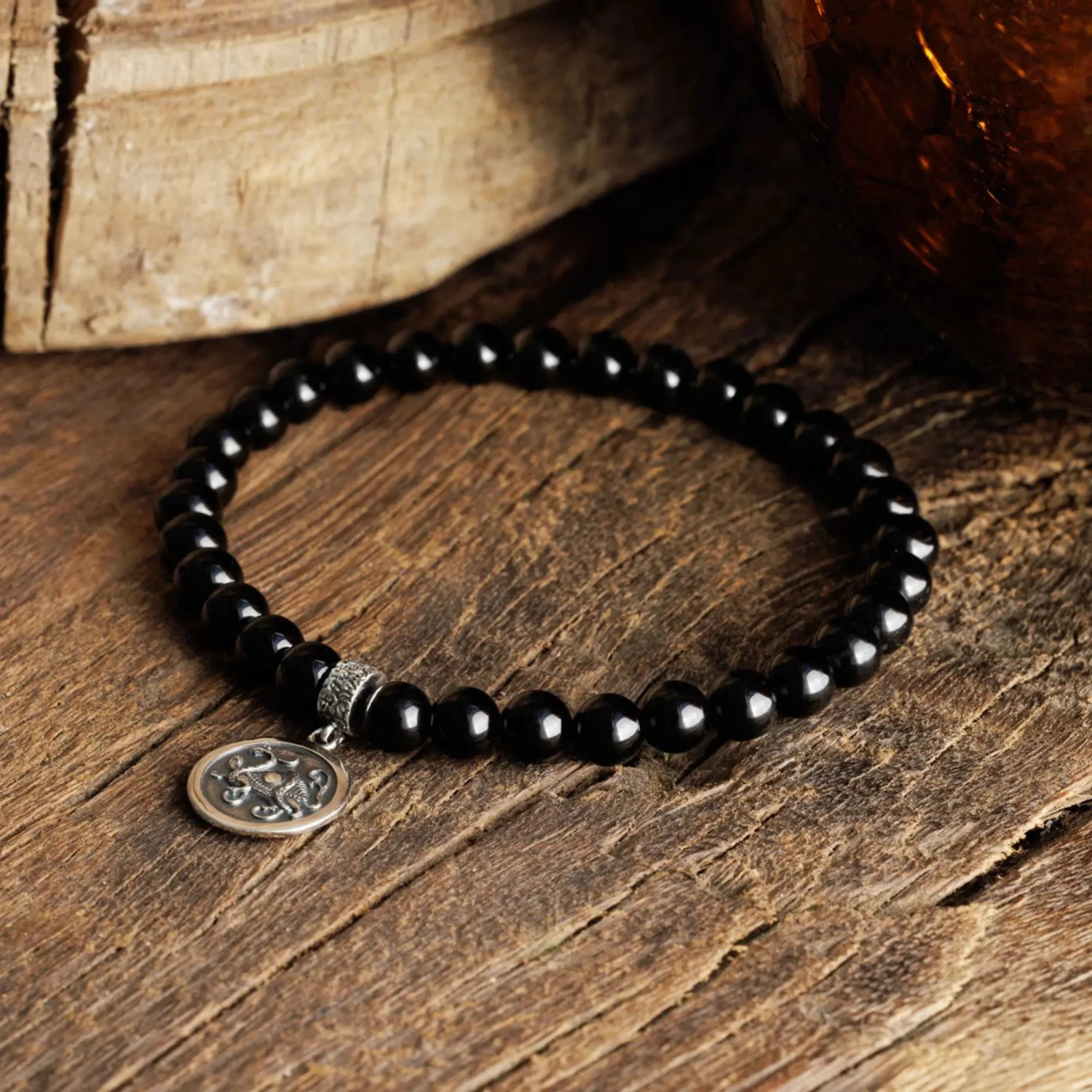Black Tourmaline - Black Tortoise Bracelet (6mm) 4 Black Tourmaline - Black Tortoise Bracelet (6mm) - Image 4