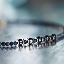 Blue Sapphire Bracelet X (2mm) -Aurum Brothers square4 BlueSapphireBraceletX 2mm