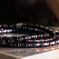 Hematite - Matte Wine Red Bracelet XXIII (4mm) -Aurum Brothers square4 Hematite MatteWineRedBraceletXXIII 4mm 1