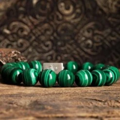 Malachite Bracelet VIII (12mm) -Aurum Brothers square4 MalachiteBraceletVIII 12mm